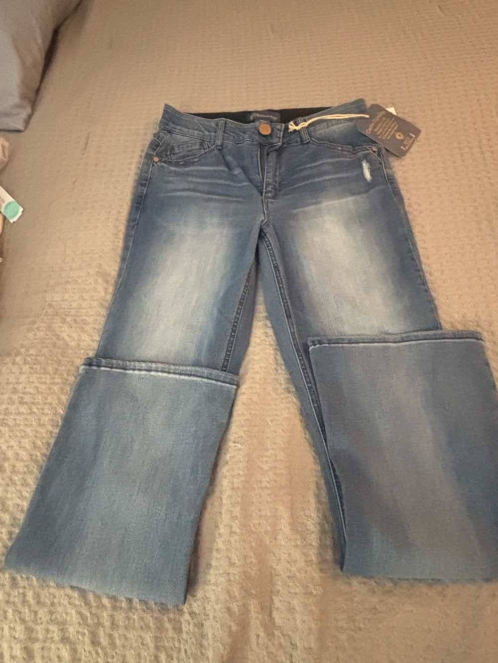 Democracy Faded Blue Wide-Leg Flare Jeans